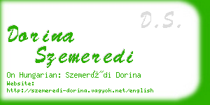 dorina szemeredi business card